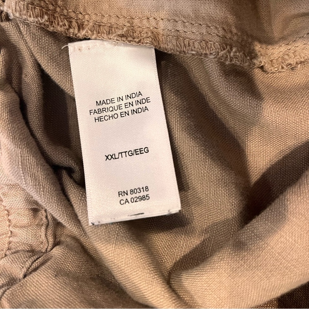 Lucky Brand Men’s Linen Blend 6” Shorts Tan Brown Drawstring Pull On XXL - Picture 7 of 10